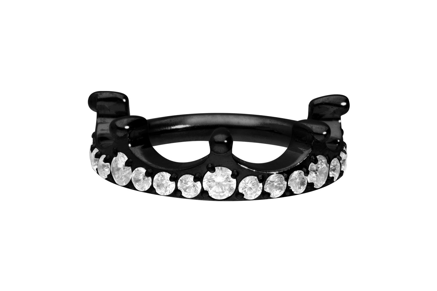 Titan Segmentring Clicker Piercing KRISTALLKRONE